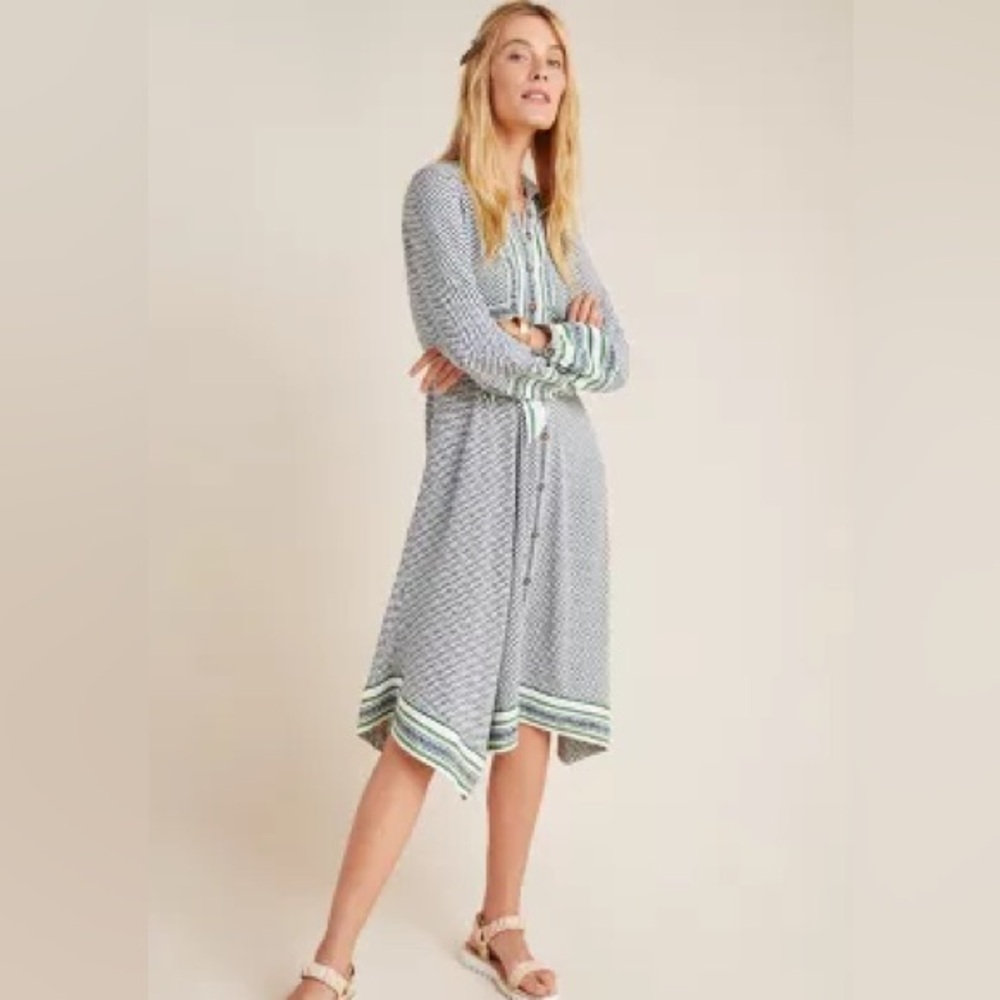 Anthropologie Maeve Constantine button-down garden dress